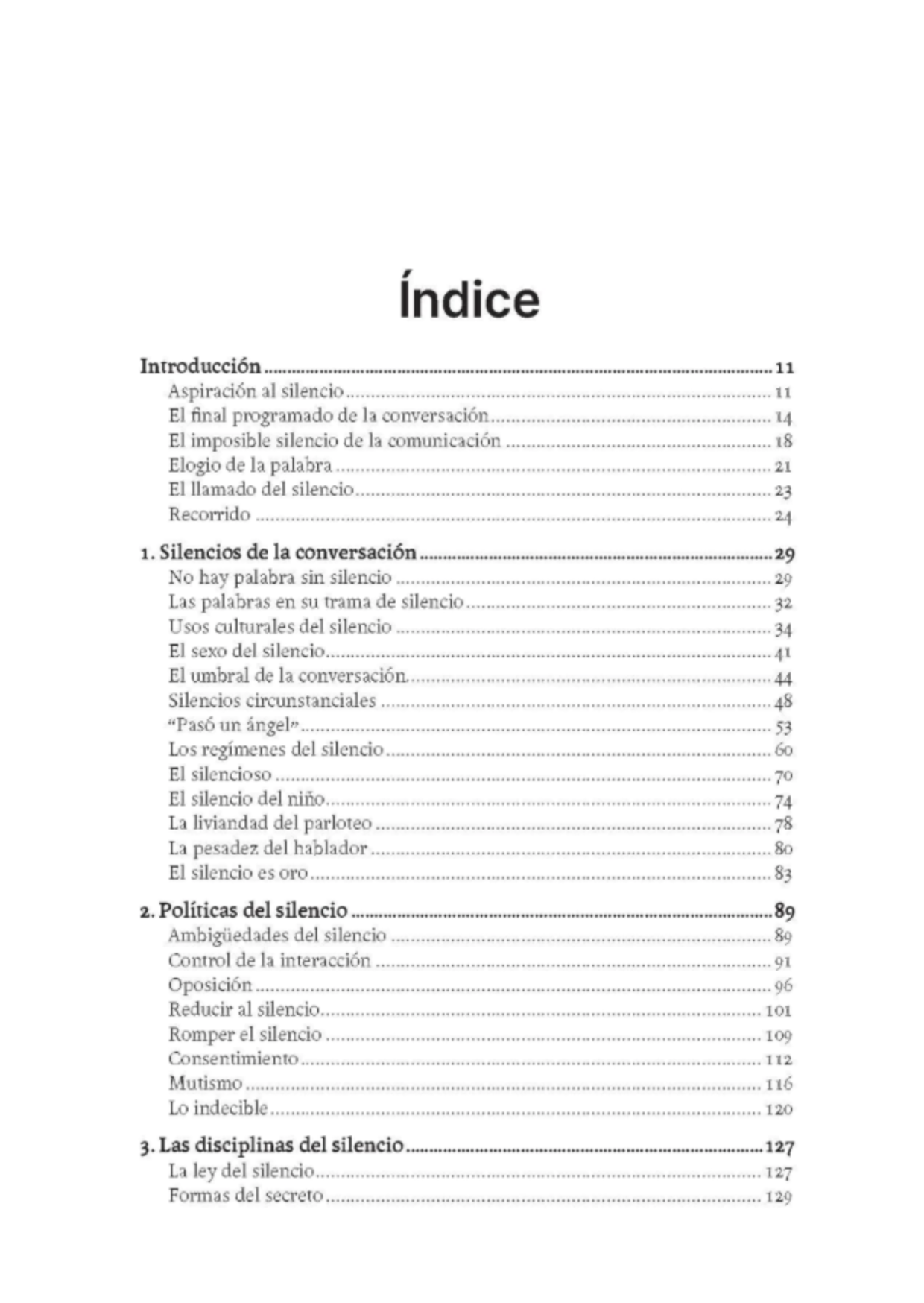 Acerca del Silencio – una antropología